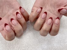 ネイルサロン ドレス(Nail Salon Dress)/【瀬川】赤フレンチネイル