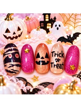 ネイルリンスタジオ 渋谷本店(Nail Rin studio)の写真/期間限定！大人可愛いハロウィンネイル♪指先まで可愛く、今しかできないとびきり特別なネイルを楽しんで。