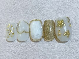 ゴールドミラーネイル