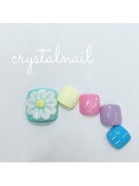 カラフル3Ｄフラワーネイル