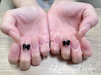 エルシ(ELSH)/リボンネイル 肌馴染みピンク