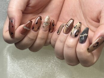 サロンレム(salon Rem.)/【パラジェルネイル ヒョウ柄】