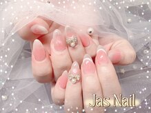 ジャスネイル(Jas Nail)/チーク×マグネットフレンチ