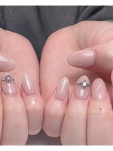 メオネイル(MEO NAIL)/チップ長さだし+パーツ2個