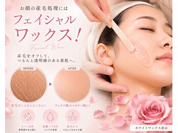 ホワイトワックス 名古屋金山店(WHITE WAX)の写真/名古屋・金山【フェイシャルワックス専門店】産毛ケアでノーファンデ生活!初回7500円《お得なクーポン有》
