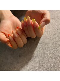 変形フレンチネイル