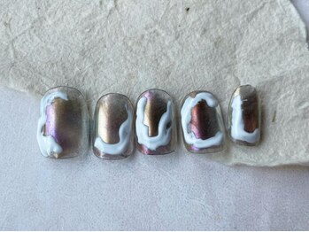 アイネイルズ 梅田店(I nails)/ブラウンミラーもやもや