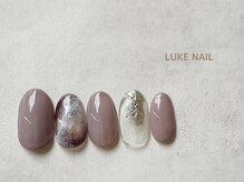 ルークネイル 恵比寿店(LUKE NAIL)/グレージュ大理石　春夏秋冬