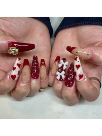 クリスマス　冬ネイル