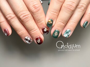 オンシジューム(Oncidium)/バレンタインネイル♪