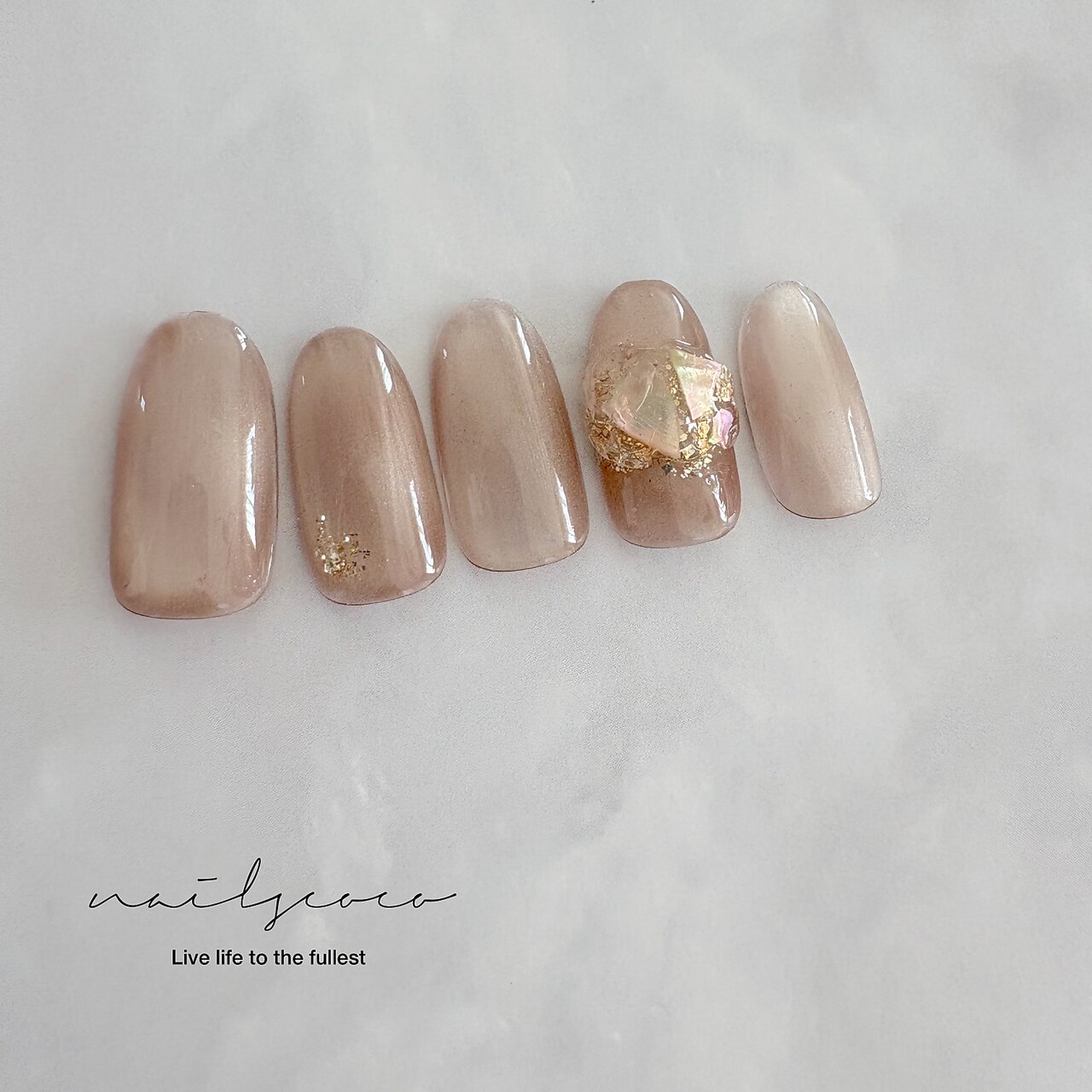 オーダーネイルチップNo.71 薔薇ミラーアート マグネット宝石 オーダーネイルチップNo.71 薔薇ミラーアート マグネット宝石