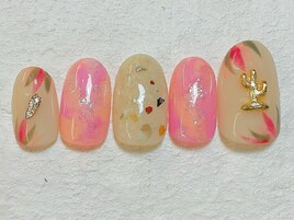 手描きネイル　ニュアンス