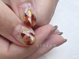 べっこう　ニュアンスネイル