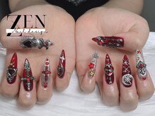 ゼン ネイル デザイン 池袋(ZEN NAIL DESIGN)/ 長さだしやり放題×つけ放題