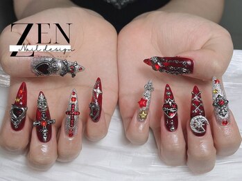 ゼン ネイル デザイン 池袋(ZEN NAIL DESIGN)/ 長さだしやり放題×つけ放題