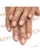 クリスタルネイル ゆめタウン博多店(CRYSTAL NAIL)/シンプルフラワーネイル
