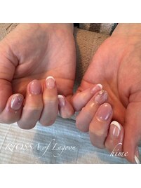 フレンチ×ニュアンスネイル