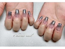 シャルムネイル(Charme Nail)/BLACKフラッシュネイル