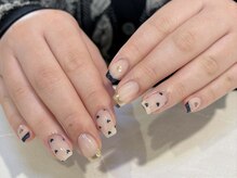 ネオリーブシェリエ 浅草店(Neolive cherie)/ネイビーちびハートネイル