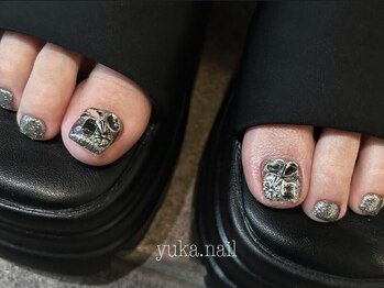 ユカネイル(yuka.nail)の写真/【アートやり放題コースがオフ込みで¥7,000★】お仕事でネイルを楽しめない方も、フットなら派手可愛く♪