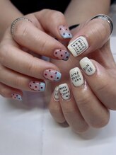 ブルーデイジー 栄本店(Blue daisy)/ドットネイル/春色ニュアンス