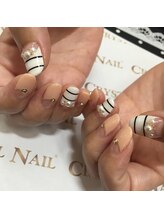 クリスタルネイル ゆめタウン博多店(CRYSTAL NAIL)/大人マリンボーダーネイル