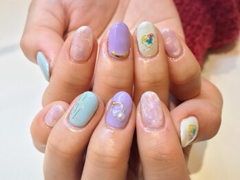 ネイルズ ララ(nails Lala)/ワイヤー押し花ネイル