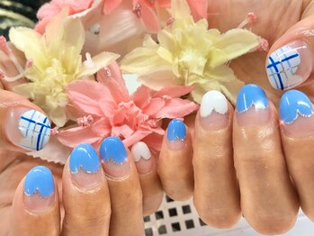 ディーネイル 京橋(D-nail)/立和名/爽やか!ブルーチェック
