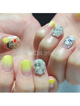 わたしのネイルとよもぎ蒸し/きいろラメグラ