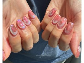 ～涼しげぷっくりネイル～