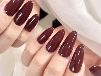 エルネイル 渋谷店(Ellenail)/ワインレッドワンカラー