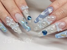 ネイルスペース ジェイズ ピンキー(NAIL SPACE J's PINKY)/キラキラブルースカルプネイル
