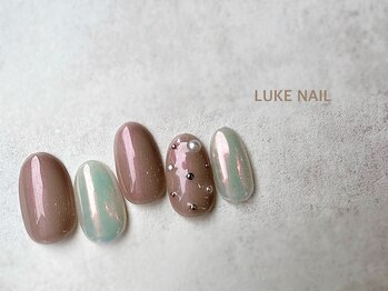 ルークネイル 恵比寿店(LUKE NAIL)/シンプルオーロラネイル　秋冬