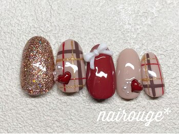 ネイル―ジュ 札幌大通店(nairouge*)/2025年秋♪チェックネイル♪