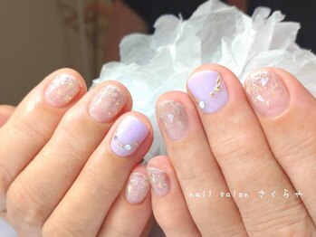 涼やかシェル×ラメのグラデが◎