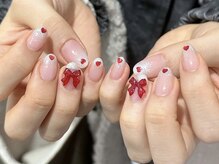 ルネネイル(Lune nail)/冬ネイル・ハートネイル