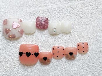 リーチェ ビューティアンドネイルサロン 大名店(Beauty&Nail Salon)/ハートフットデザイン♪