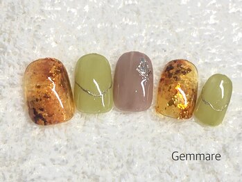 べっ甲風ニュアンスネイル