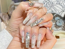 チップスカルプロング雪ネイル