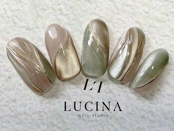 ネイルスタジオ ルキナ(LUCINA)/T-163 ステンドグラス風ネイル