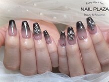 ネイルプラザ 河原町OPA店(NAIL PLAZA)/黒グラデーション