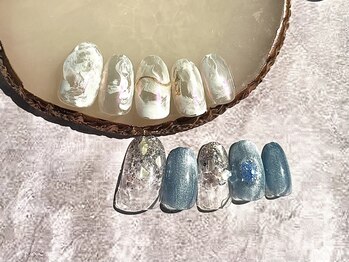 ネイルサロン アニーアンドジーノ(NAIL SALON Annie&Gino)の写真/【選べる定額¥5700～】シンプルで上品なネイル♪自爪を削らないパラジェルが大好評！色変更も可能◎