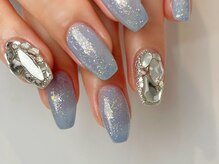 キラネイル アンド アイラッシュ by World Beauty(KIRA)/水色ネイル