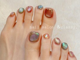 カラフルマグネットフットネイル