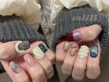 ミリネイルズ(milli nails)/個性派ぷっくりネイル