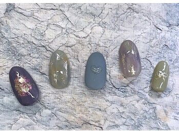 トレンド◎くすみカラーネイル