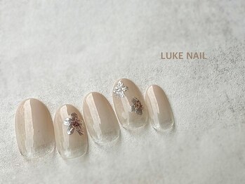 ルークネイル 恵比寿店(LUKE NAIL)/ミラーフラワーグラデ　春夏秋冬