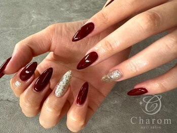 チャロム(Charom)/ボルドー×ゴールド