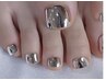 フットワンカラー 単色ミラーネイル&foot bath ★初回&当店オフ無料 ¥9000~