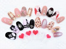 ネイルコレクション ピンク(Nail Collection Pink)/リボン３Ｄ：地雷：ハーネス♪
